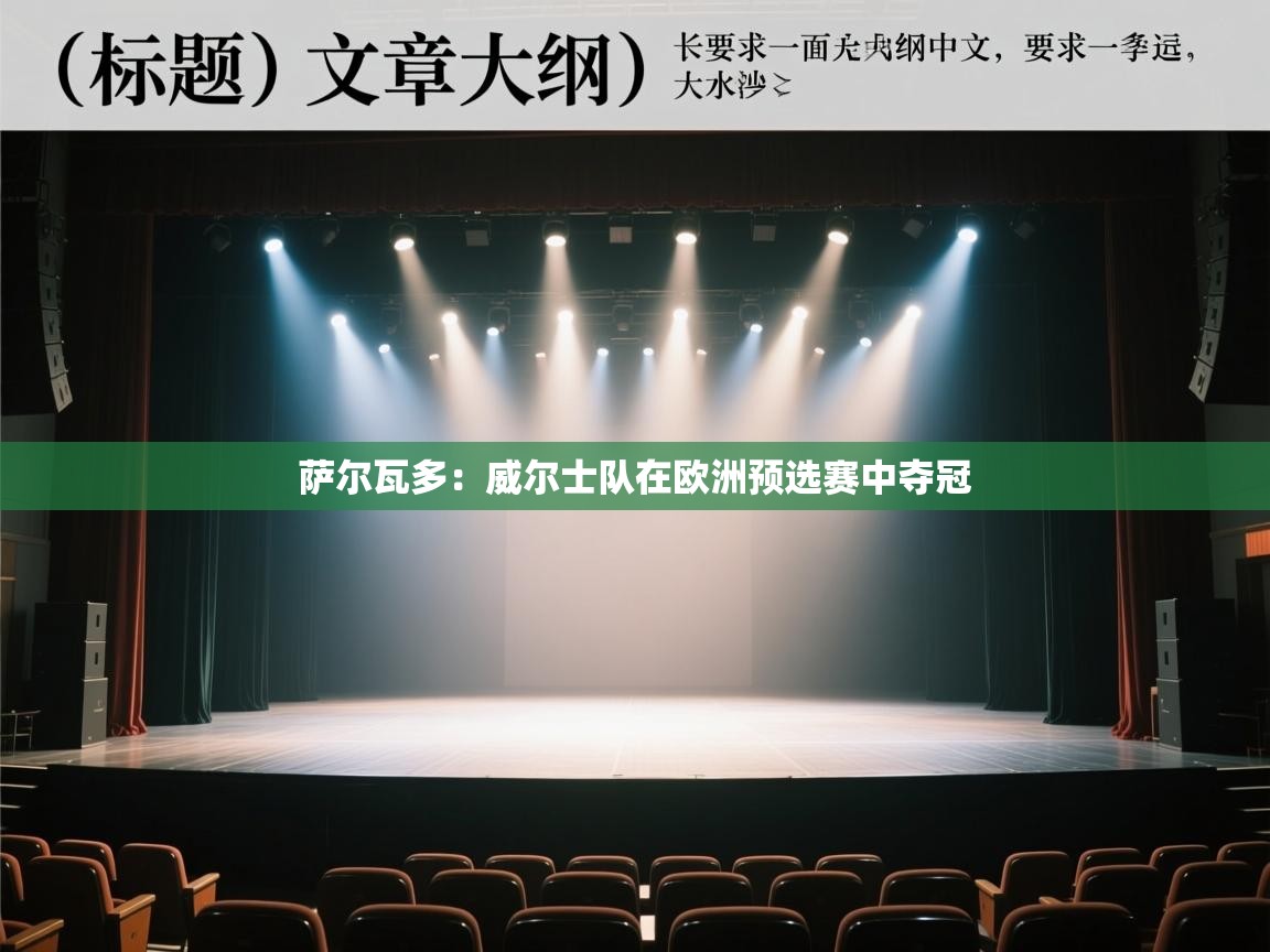 萨尔瓦多:威尔士队在欧洲预选赛中夺冠 第1张